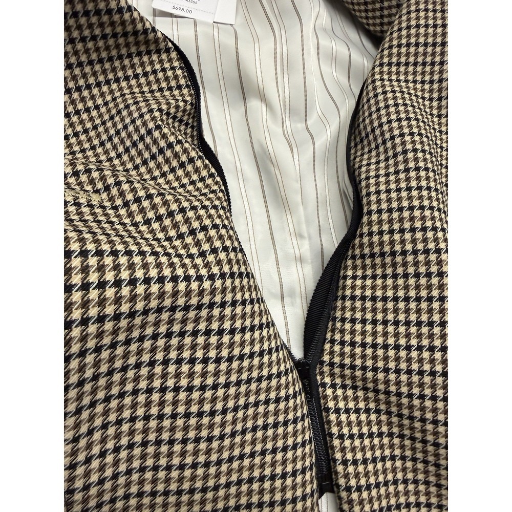 Veronica Beard Livvy Dickey Houndstooth Twill Blazer Sand NWT Sz 0 Career Luxury - Picture 14 of 15